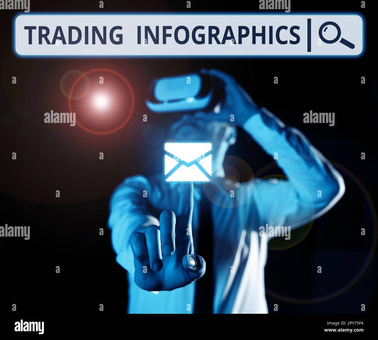 Subtítulo conceptual Infografía de trading. Foto conceptual representación visual de información o datos comerciales Foto de stock