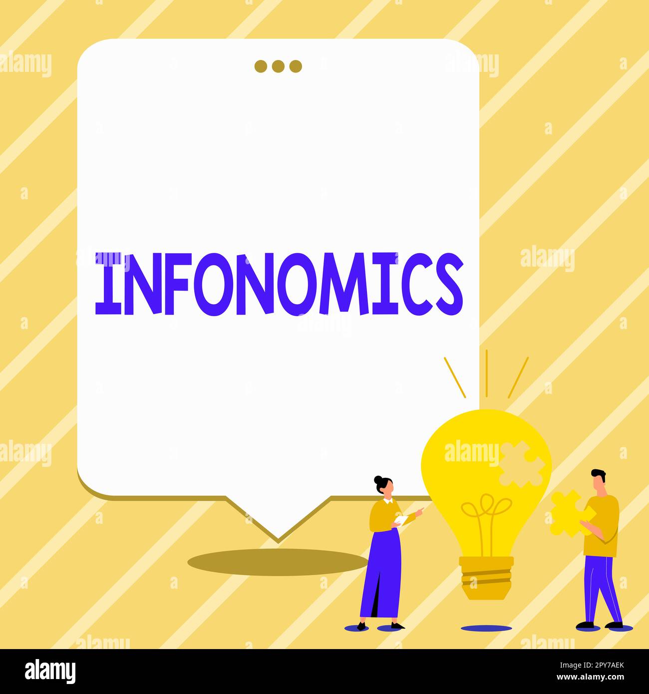 Texto que muestra inspiración Infonomics. Visión general del negocio Imagen visual utilizada para representar información o datos Foto de stock