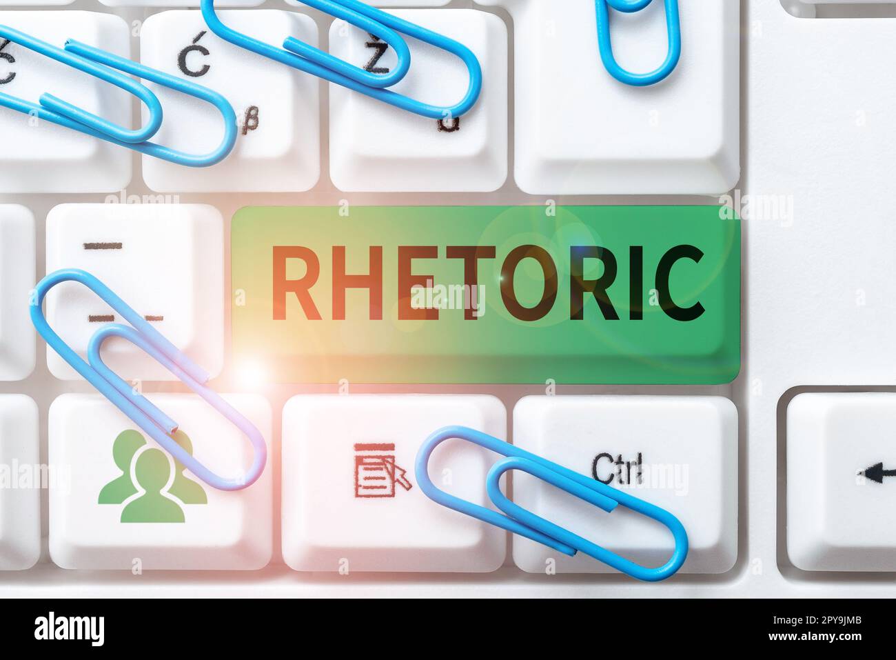 Signo de texto que muestra retórica, concepto que significa estudio de