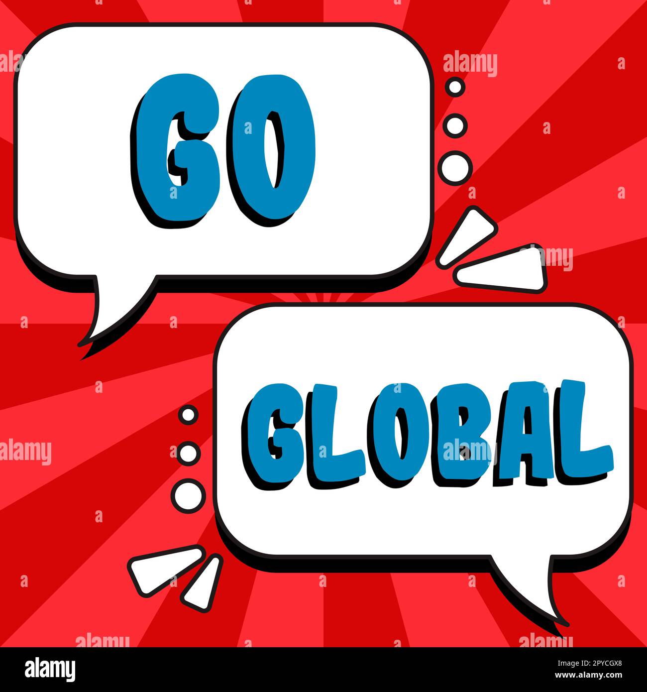 Escritura mostrando texto Go Global. Enfoque empresarial relacionado o abarcando algo o grupo de cosas Foto de stock