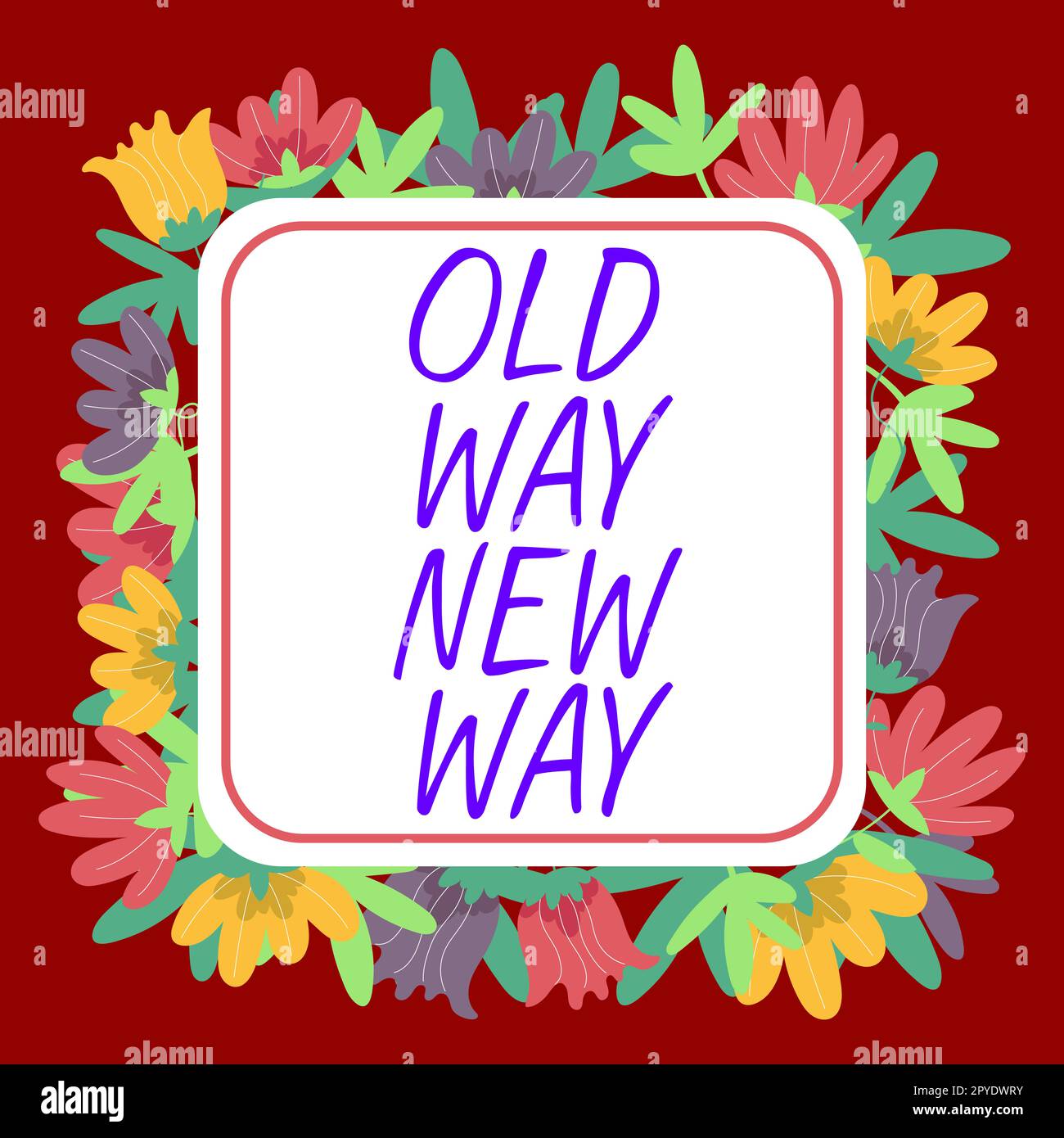 Leyenda de texto Presentando Old Way New Way. Foto conceptual hablando de cómo puede hacerlo, como la acción que puede tomar Foto de stock