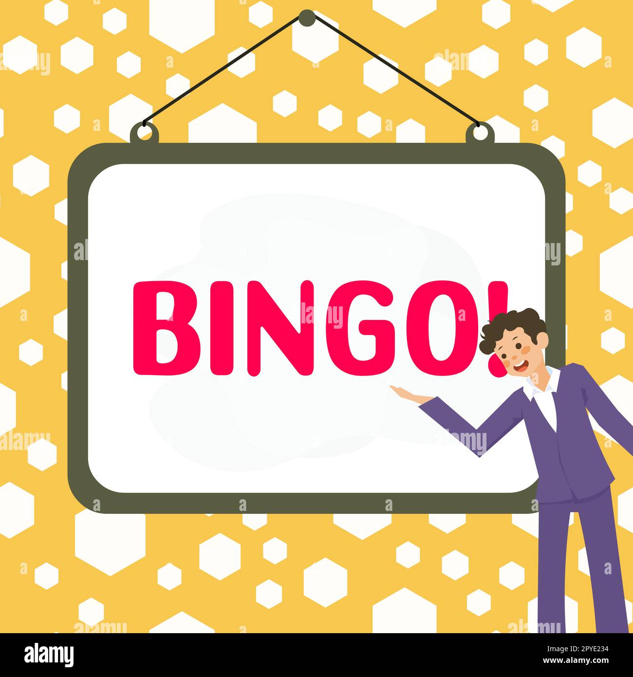 Exhibición conceptual Bingo, concepto que significa juego de azar en el