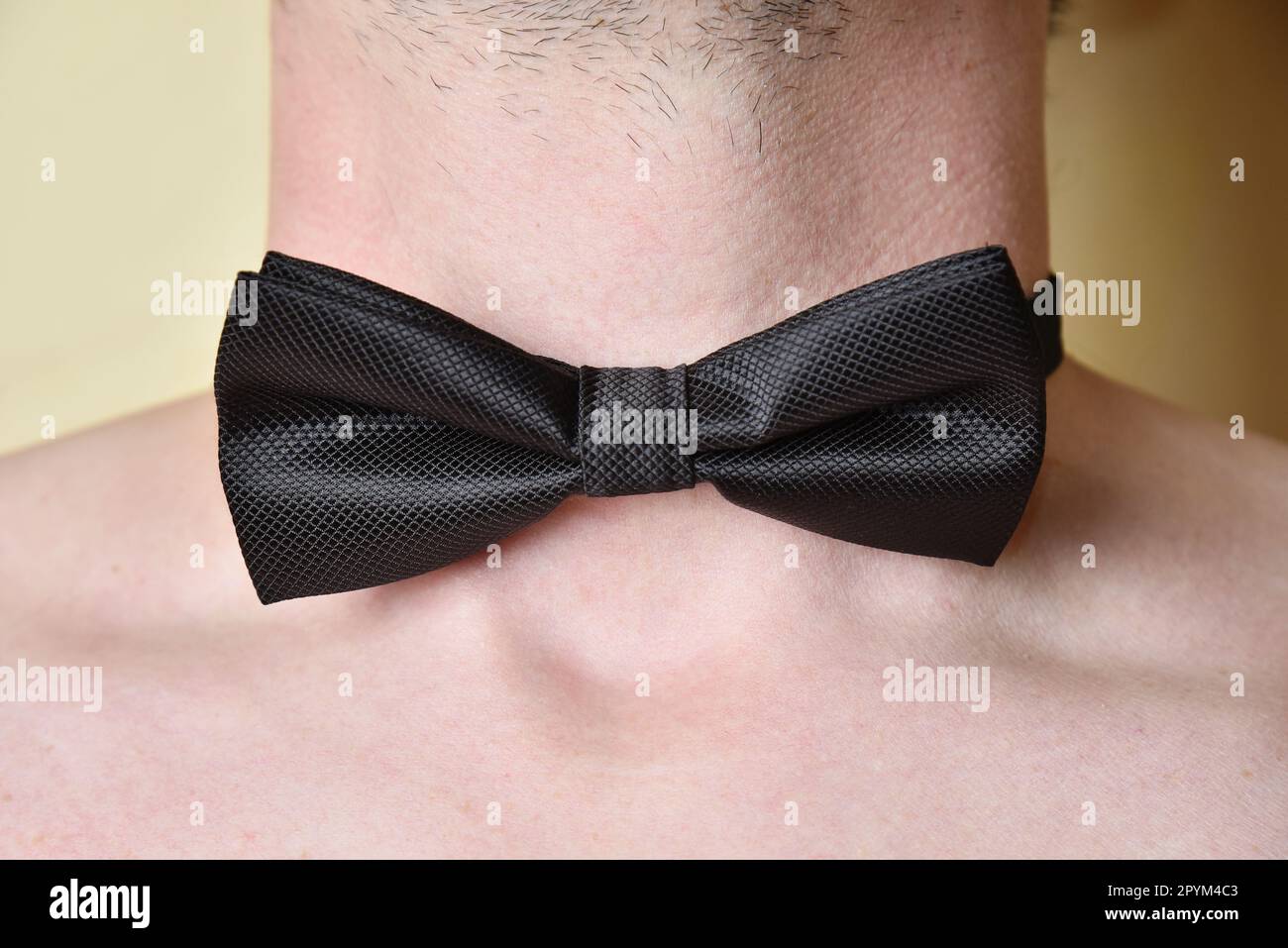 Corbata de mariposa en el cuello de un hombre, primer plano Fotografía de  stock - Alamy