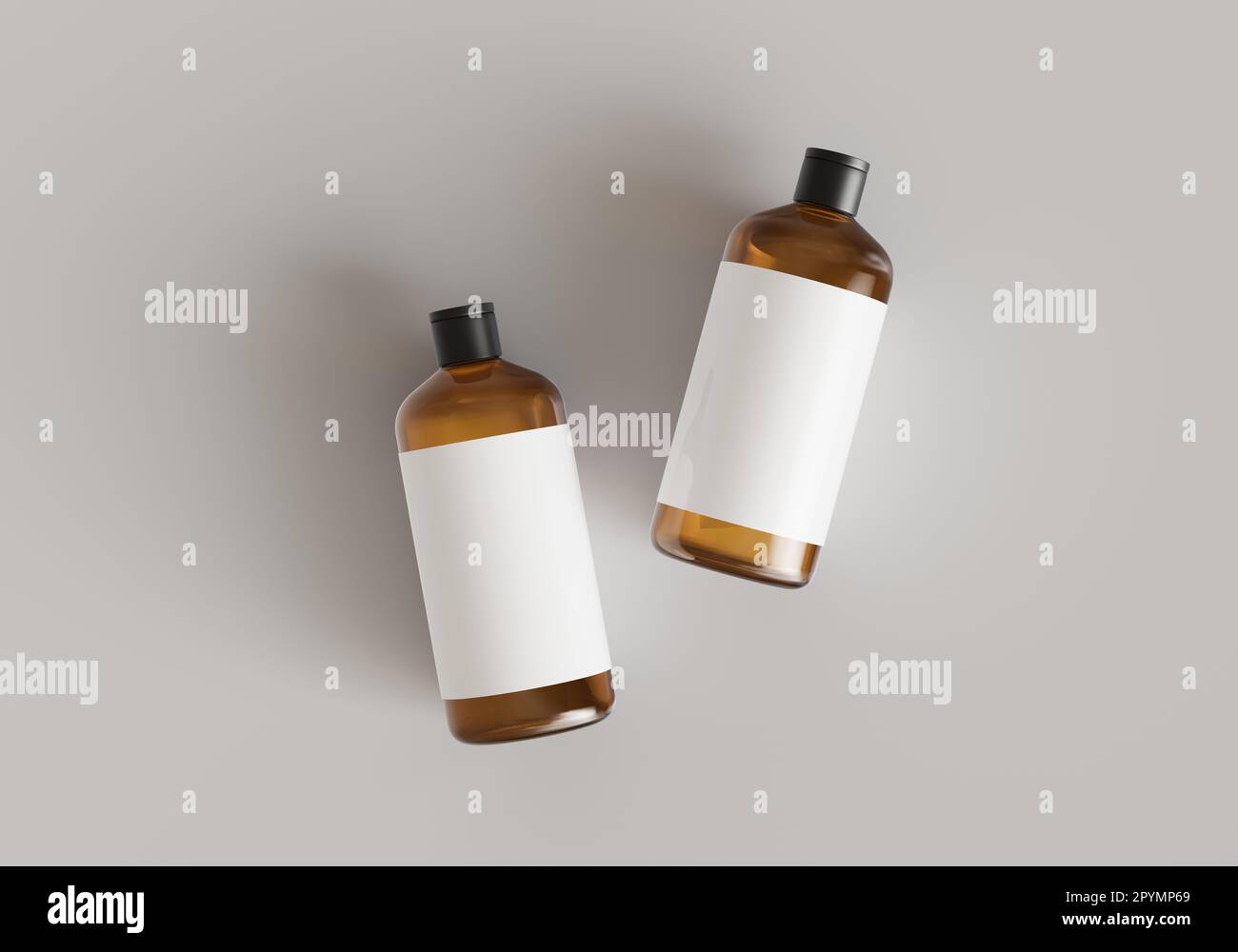 Dos envases de plástico para botellas de champú o gel de ducha Fotografía de  stock - Alamy