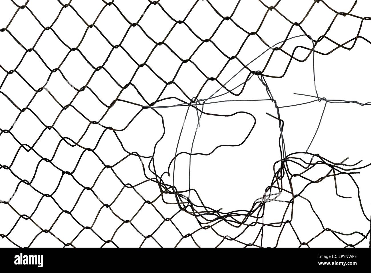 Patrón de malla de alambre negro sobre fondo blanco Fotografía de stock -  Alamy