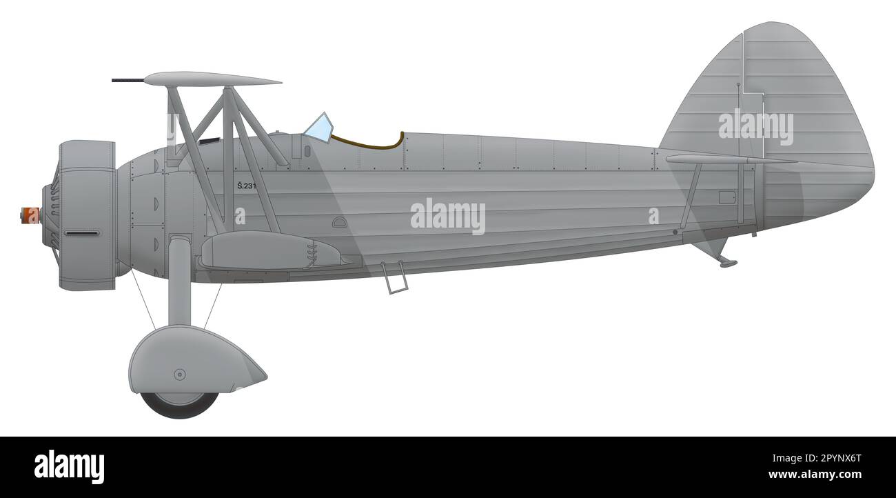 Prototipo Letov Š.231,1 del Centro de Investigación Aeroespacial Checoslovaco, agosto de 1933 Foto de stock