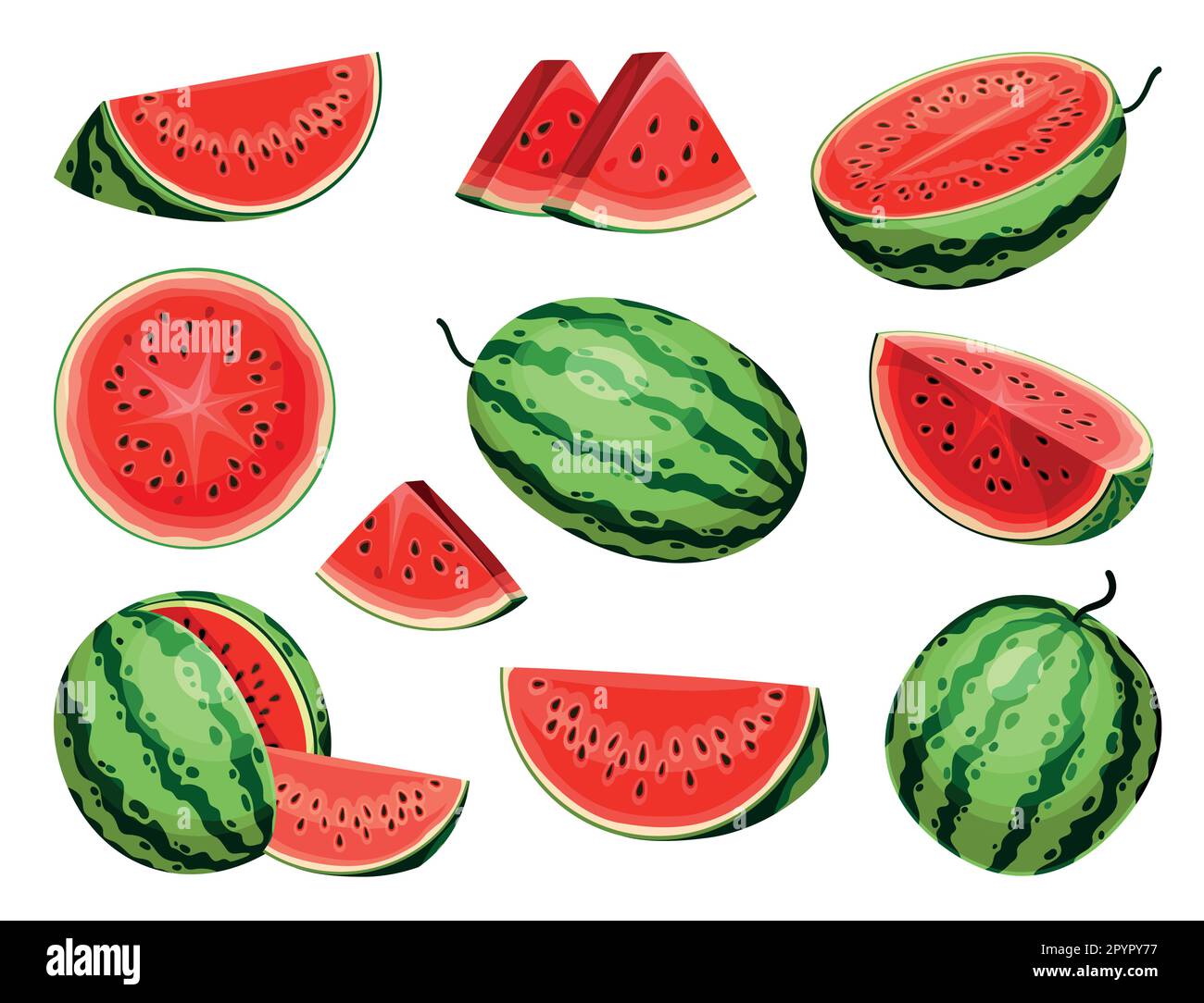 Sandia picada Imágenes vectoriales de stock Alamy