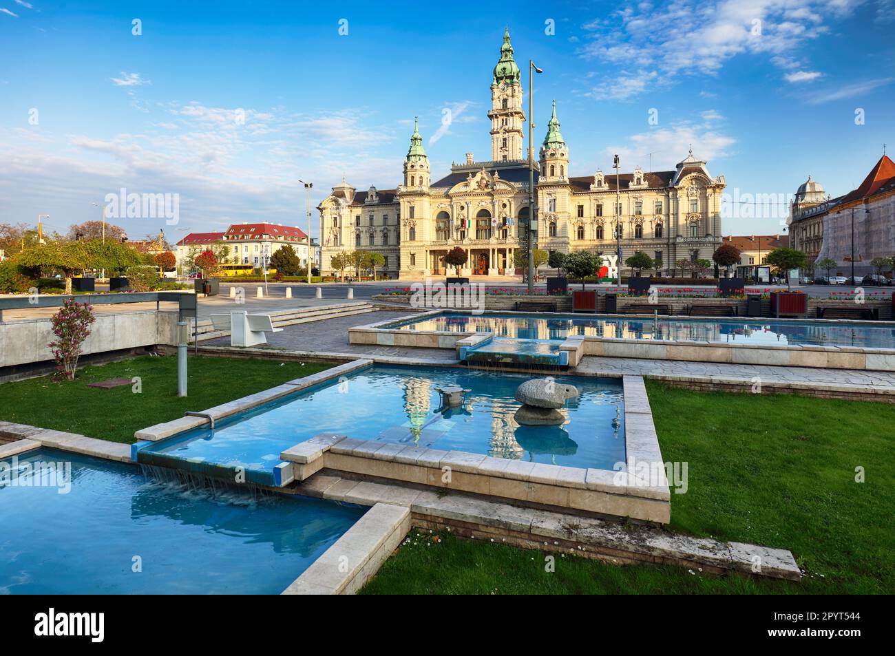 Hungría, Ayuntamiento de la ciudad Gyor Foto de stock