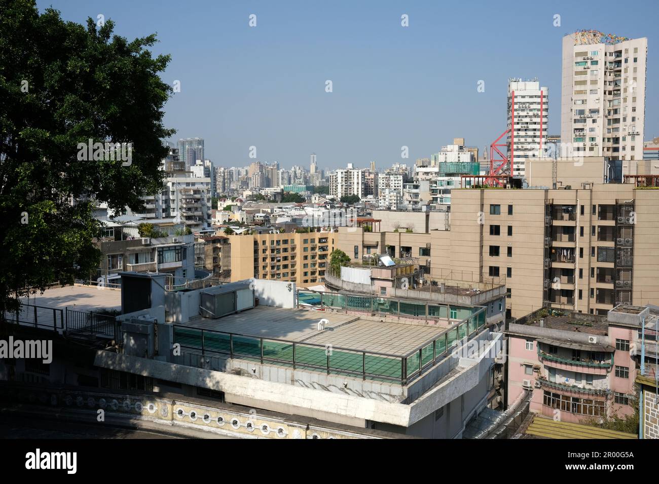 Vista de Macao Sar, China desde delante de Nuestra Señora de Penha Foto de stock