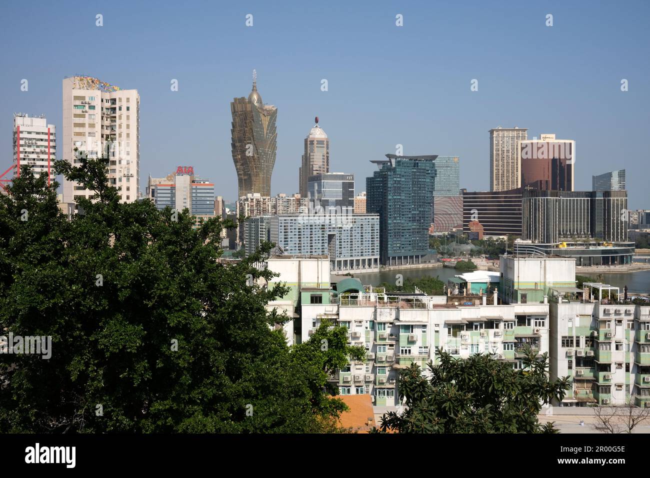 Vista de Macao Sar, China desde delante de Nuestra Señora de Penha Foto de stock