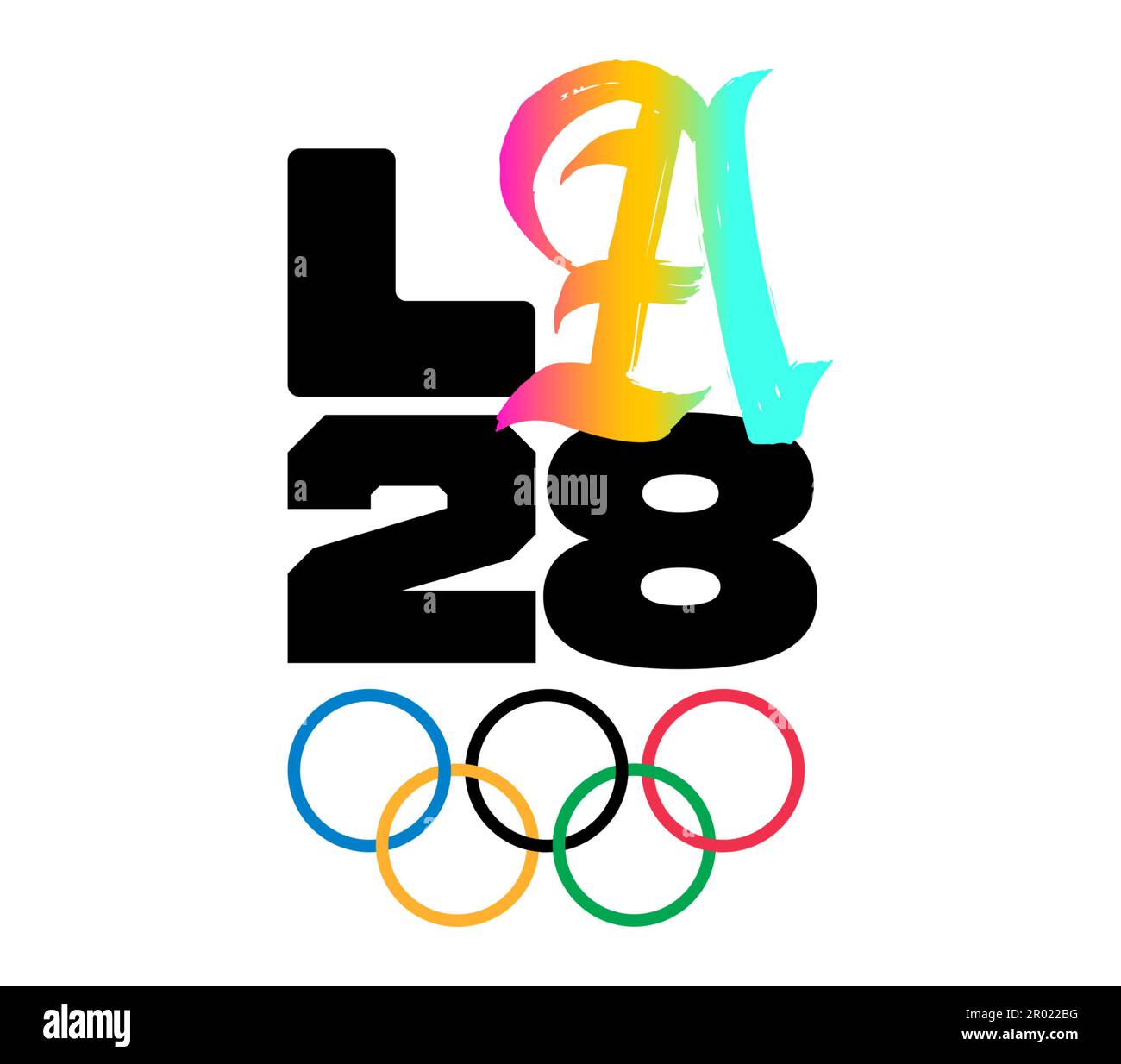 Juegos Olímpicos de Verano en Los Ángeles, EE.UU. En 2028 Foto de stock