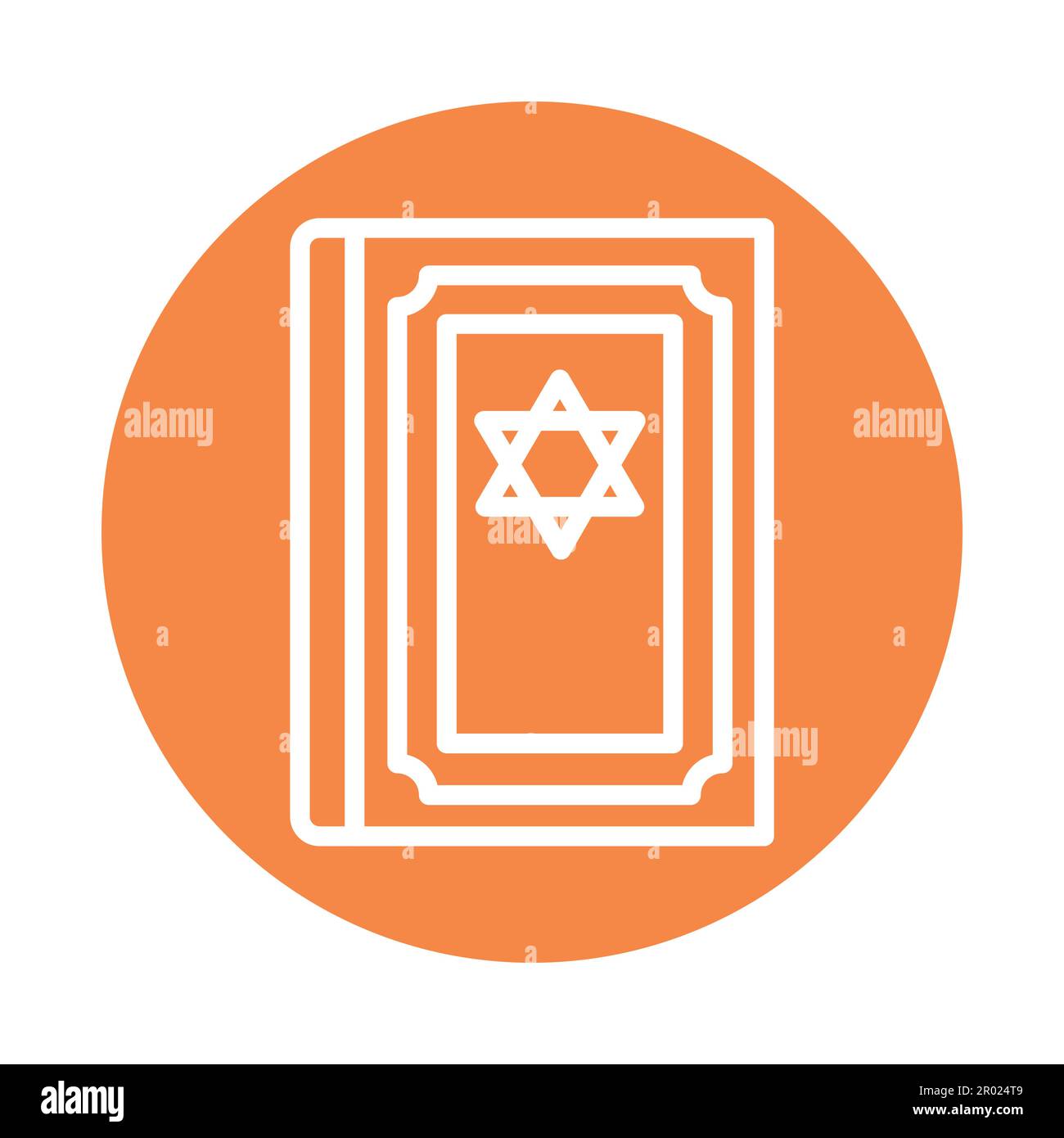 Icono de color de línea de libro de judío thor. Elemento vectorial aislado. Pictograma de resumen para página web, aplicación móvil, promoción Ilustración del Vector