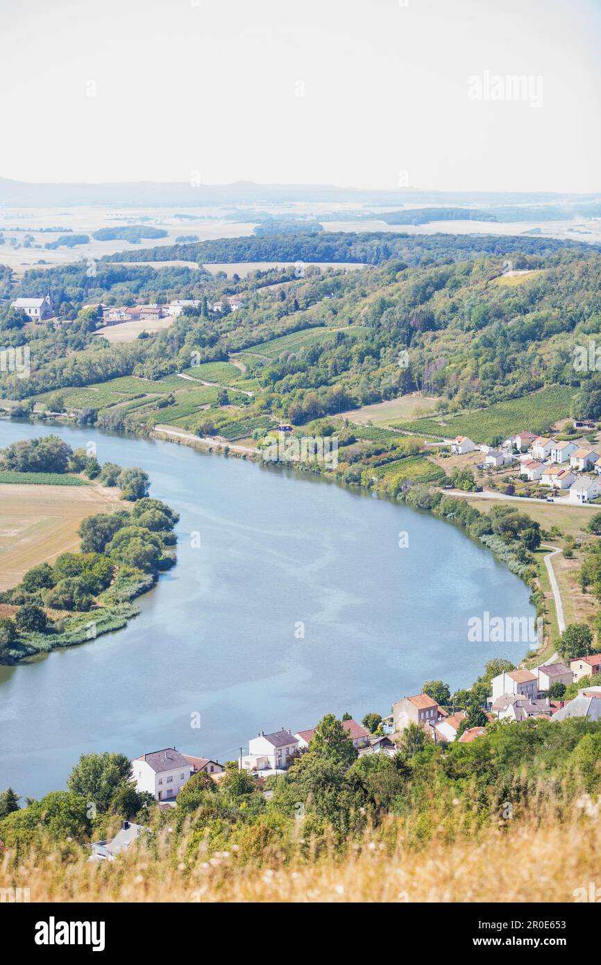 Zona triple fronteriza cerca de Perl, Alemania, con vistas a Francia y Luxemburgo Foto de stock