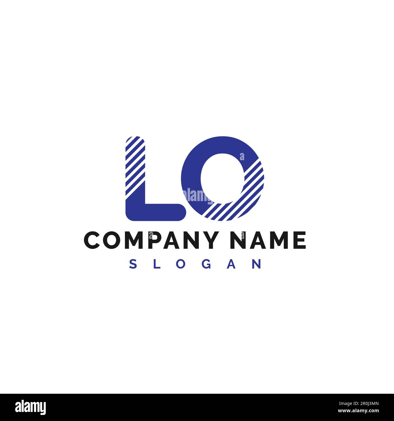 LO Letter Diseño de Logo. Logotipo de la letra LO Ilustración vectorial