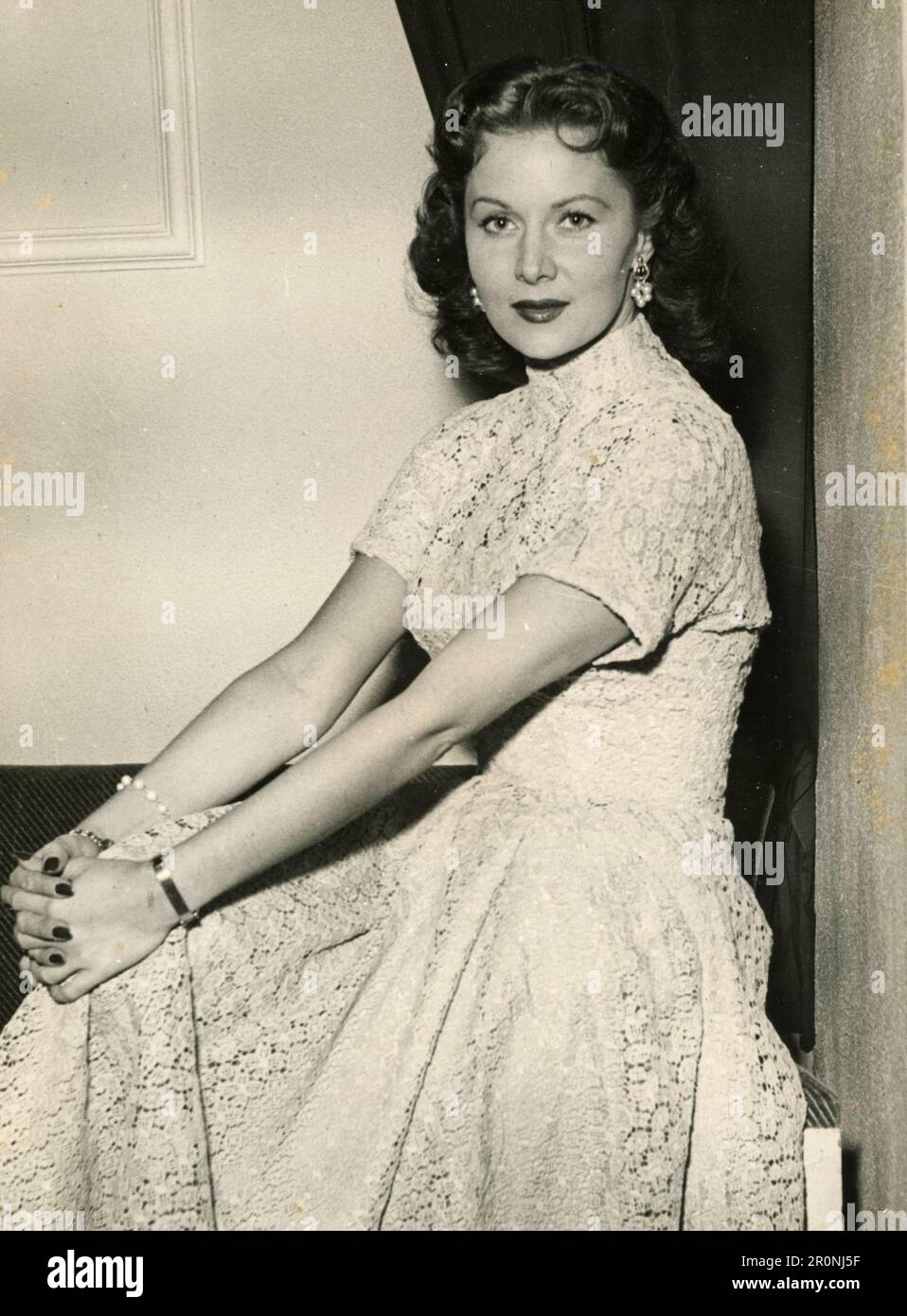 Retrato de la actriz mexicana Esther Fernández, 1950s Foto de stock