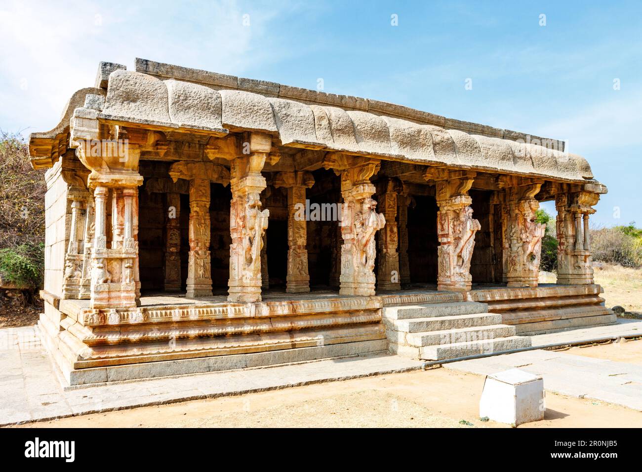 Exterior del templo Kuduregombe Mandala en Hampi, Karnataka, India, Asia Foto de stock