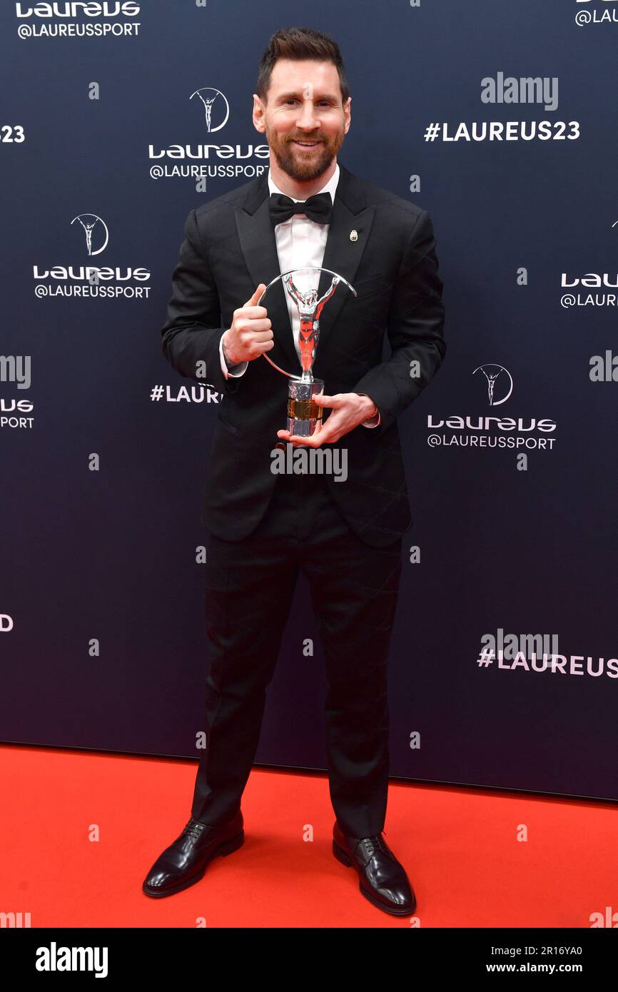 Lionel Messi y su esposa Antonella Roccuzzo llegan a la alfombra roja de los Laureus World Sport