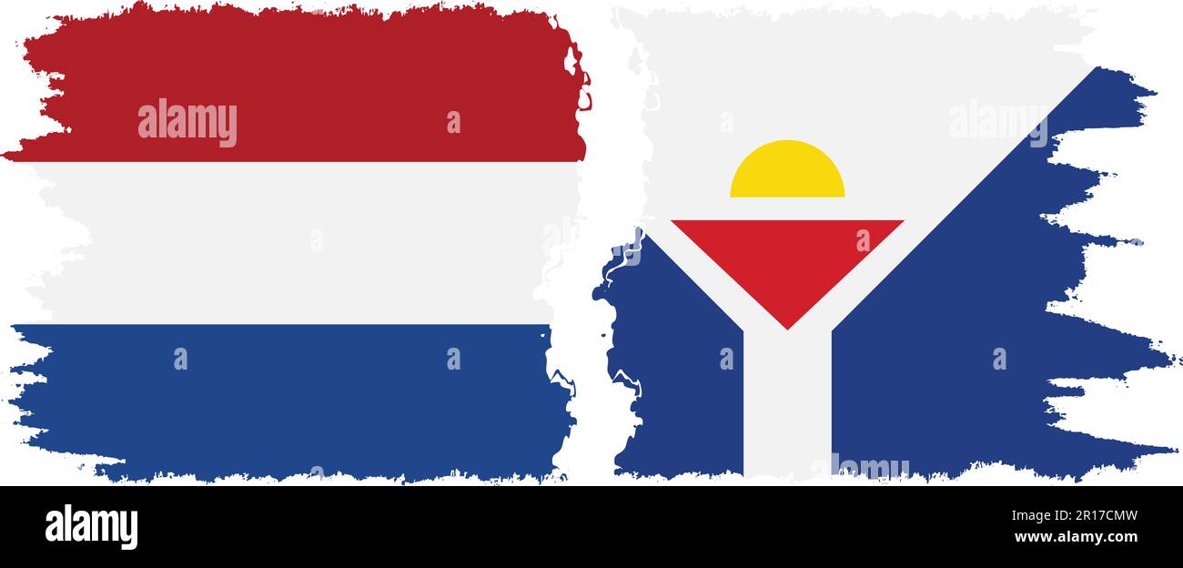 Bandera de los países bajos san martín Imágenes vectoriales de stock