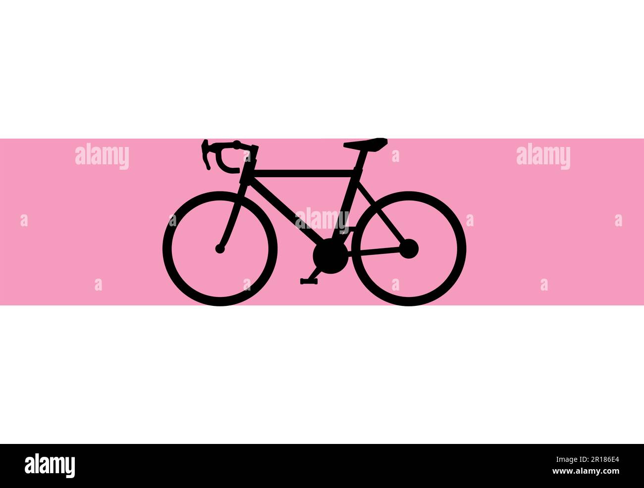 Giro d'Italia, bicicletas en silueta con el fondo tricolor italiano. Fondo  rosa como el jersey rosa del primer ciclista en la clasificación Fotografía  de stock - Alamy