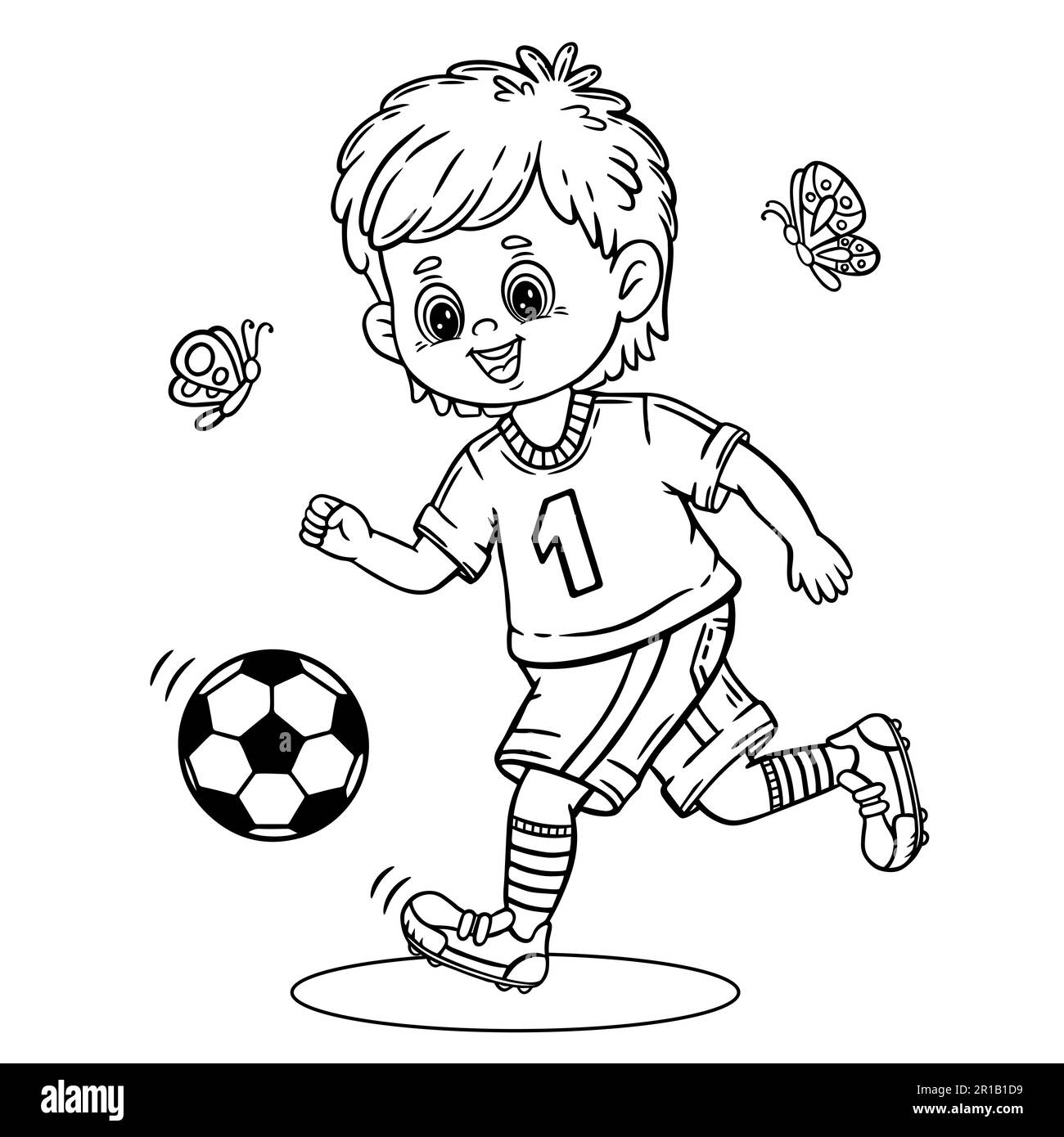 Jugador de futbol infantil Imágenes vectoriales de stock - Alamy