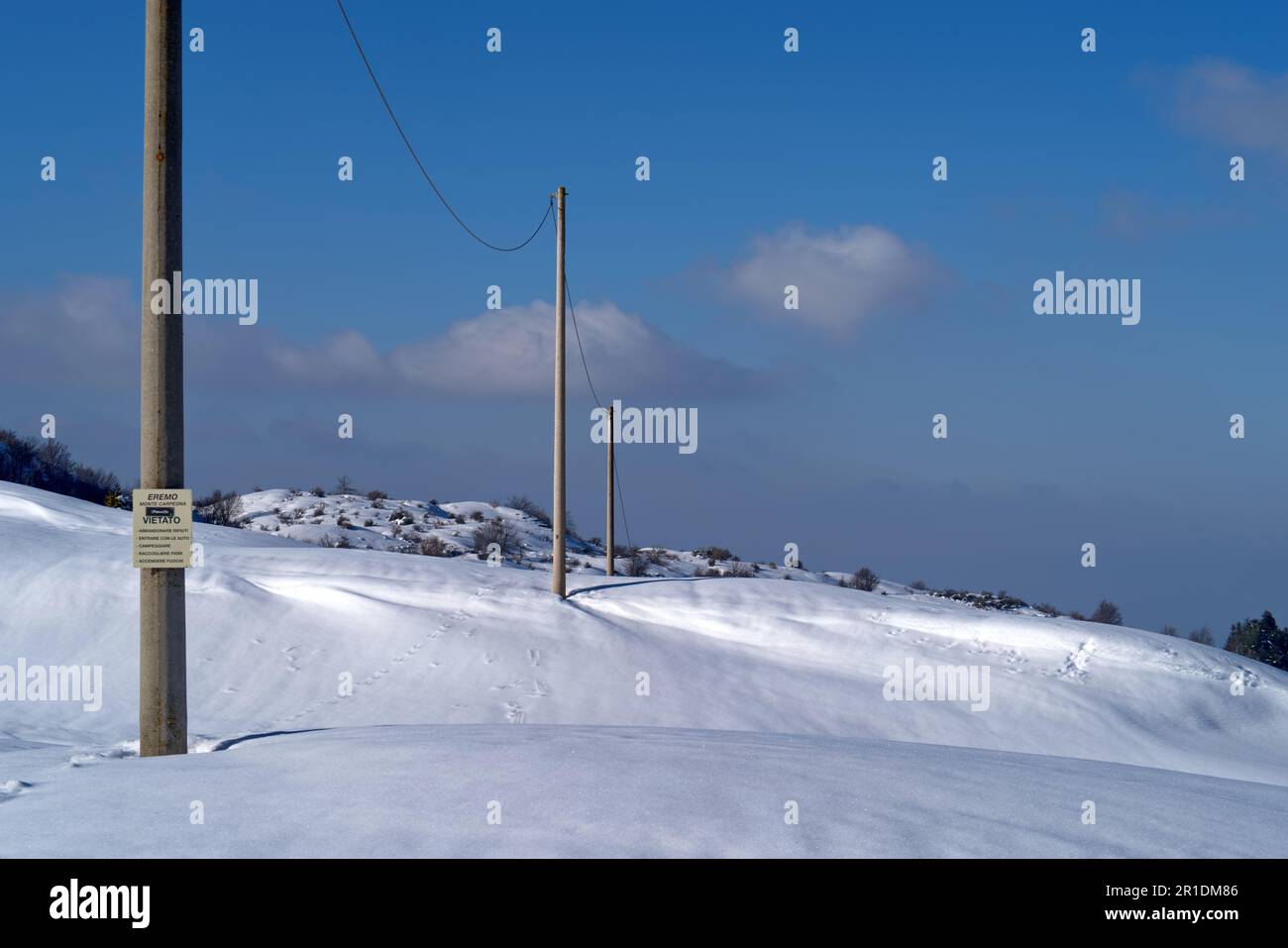 panorama Invernal del Carpegna Foto de stock