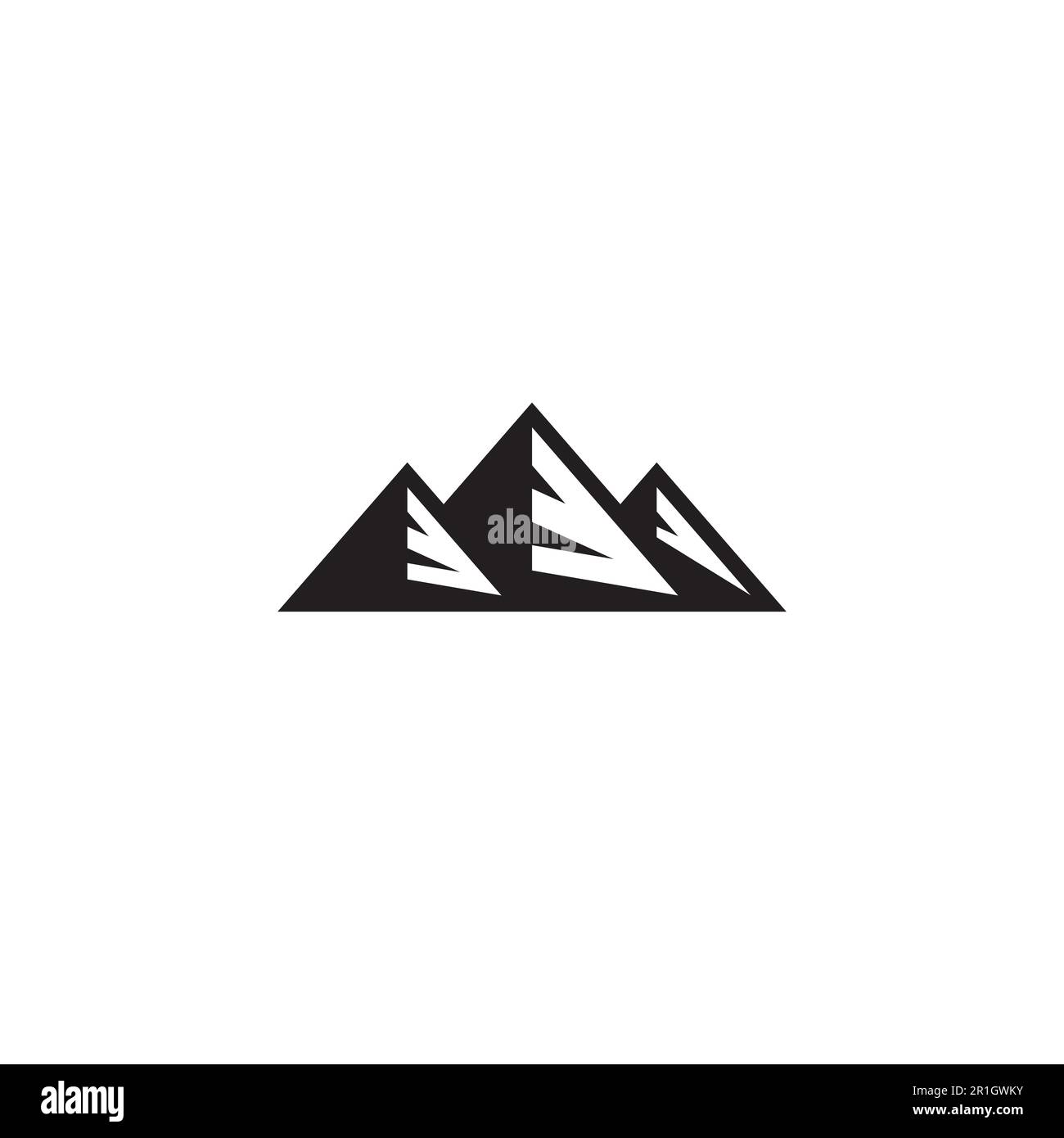Logotipo de montaña o diseño de icono Ilustración del Vector