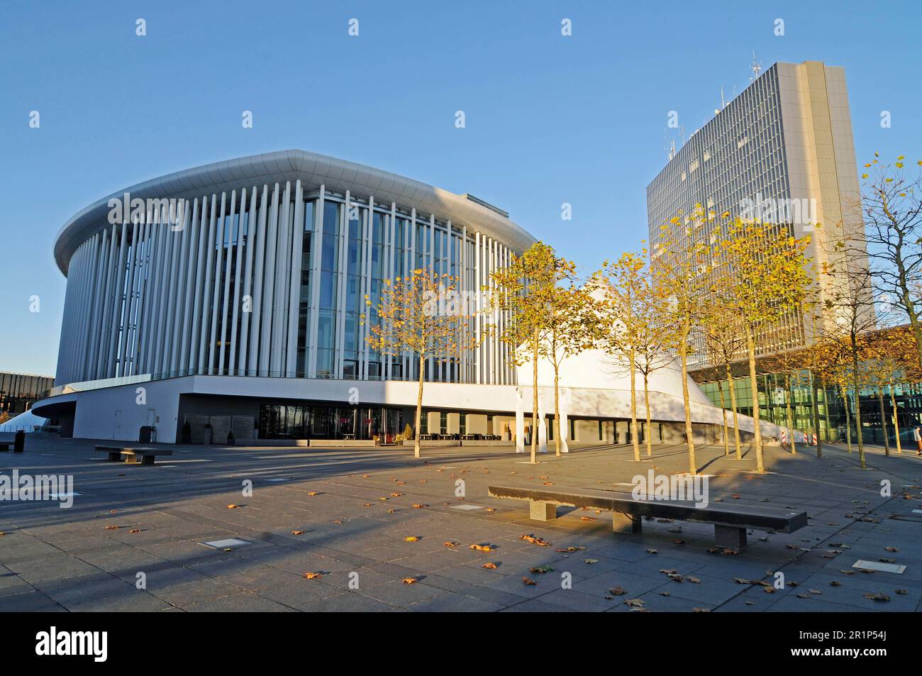 Philharmonie, Philharmonic Hall, Place de l' Europaviertel, Kirchberg Plateau, Ciudad de Luxemburgo, Luxemburgo Foto de stock