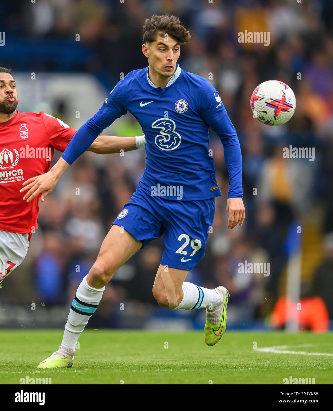 13 mayo 2023 - Chelsea - Nottingham Forest - Premier League - Stamford Bridge Kai Havertz del Chelsea durante el partido de la Premier League en Stamford Bridge, Londres. Imagen: Mark Pain / Alamy Live News Foto de stock