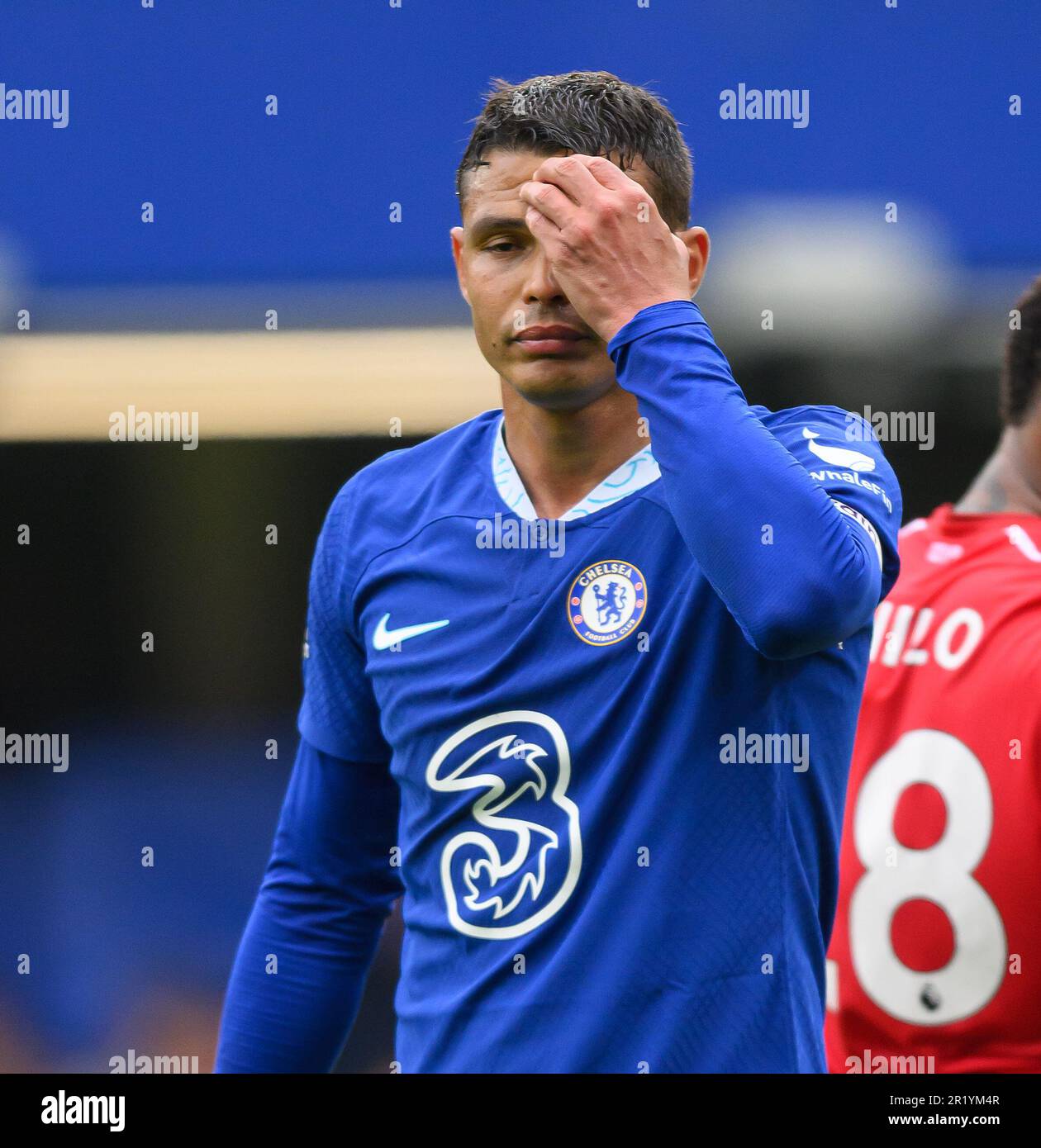 Londres, Reino Unido. 13th de mayo de 2023. 13 mayo 2023 - Chelsea - Nottingham Forest - Premier League - Stamford Bridge. Thiago Silva del Chelsea durante el partido de la Premier League en Stamford Bridge, Londres. Crédito de la imagen: Mark Pain / Alamy Live News Foto de stock