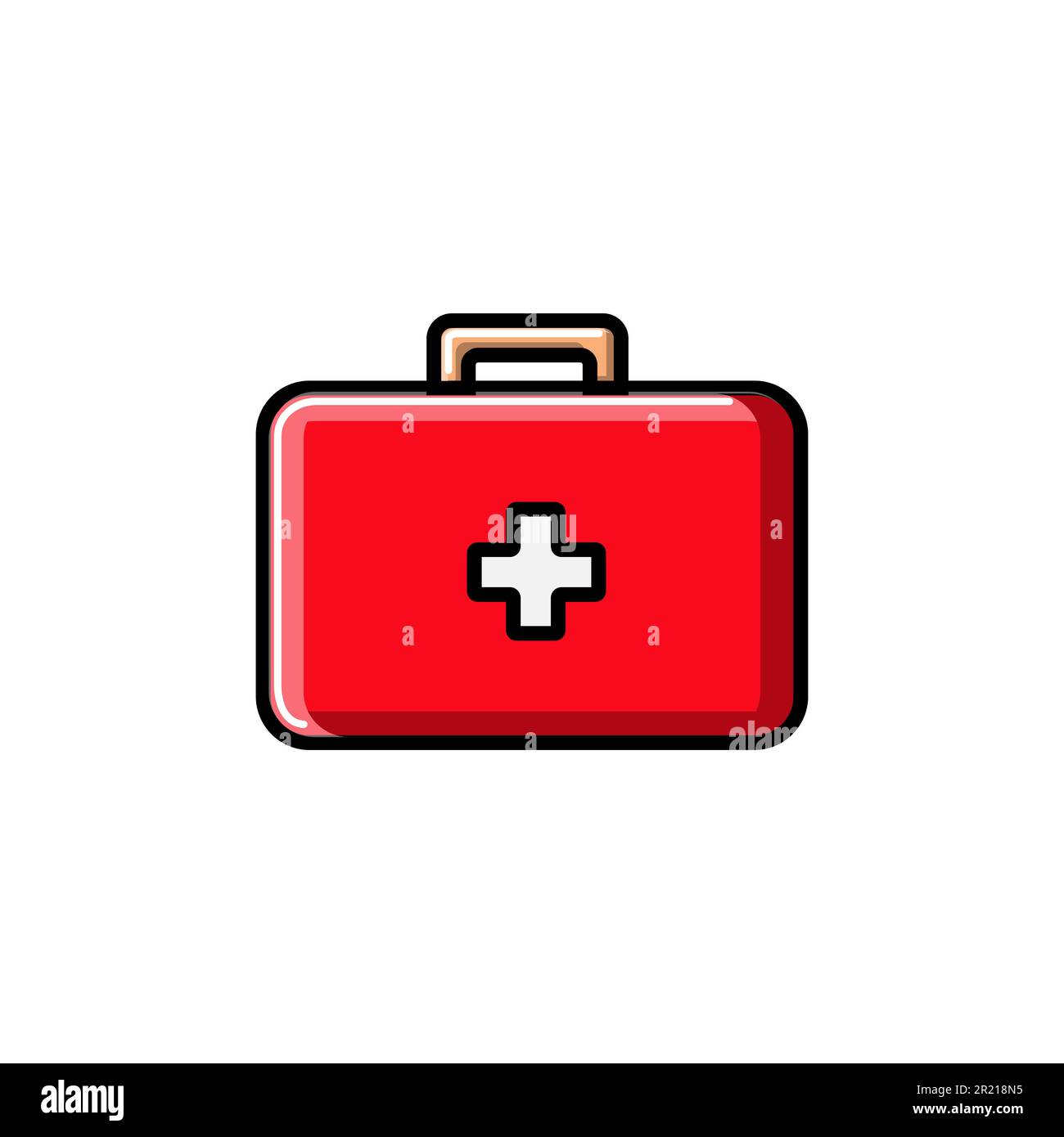 Botiquín de primeros auxilios rectangular médico con medicamentos, maletín  para primeros auxilios, icono sobre un fondo blanco. Ilustración vectorial  Imagen Vector de stock - Alamy