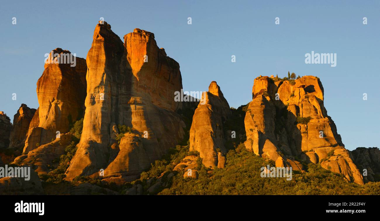 Los meteoros, ven de Kalambaka, Grecia, Tesalia Foto de stock