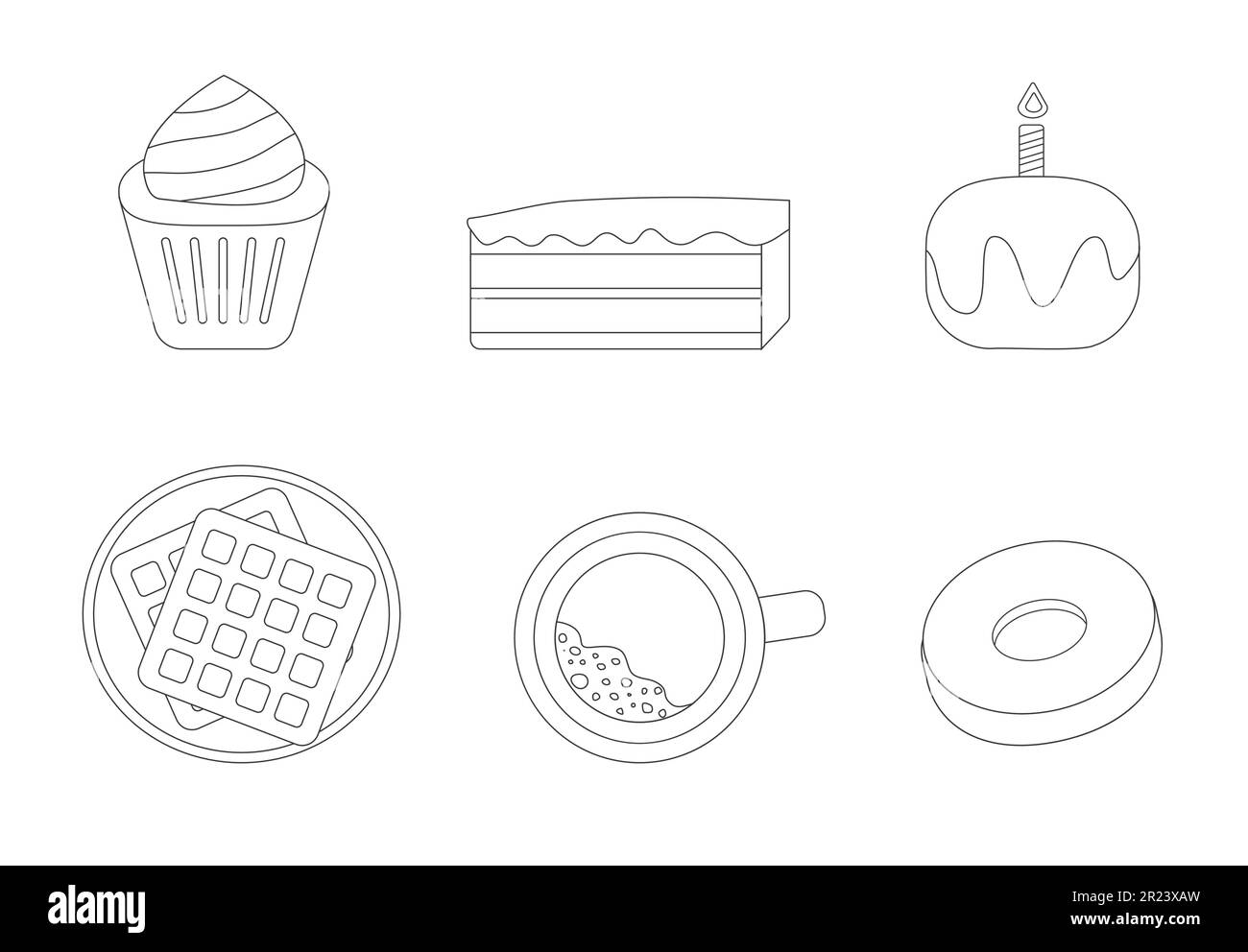 Dibujado a mano pieza de diseño minimalista pastel, café y concepto de