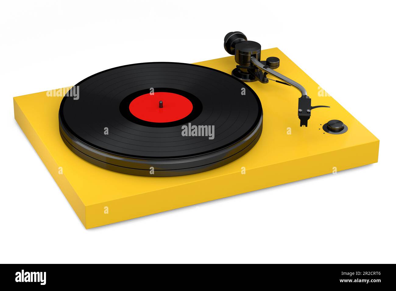 Tocadiscos de vinilo o DJ con disco de vinilo retro sobre fondo blanco. 3d renderizado de equipos sonido y concepto de entretenimiento con sonido Fotografía - Alamy