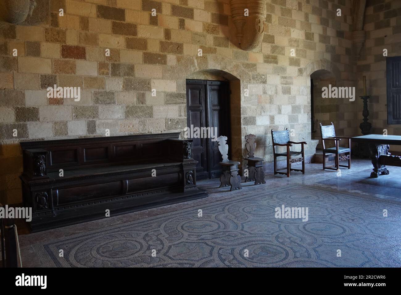Interior del Palacio del Gran Maestre de los Caballeros de Rodas. El