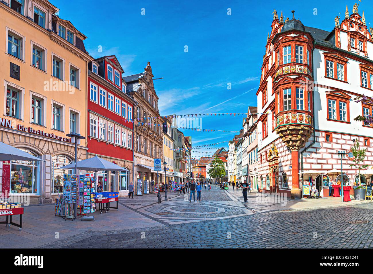 COBURG, BAVIERA, ALEMANIA - CIRCA MAYO de 2023: Las calles de Coburg, Alemania Foto de stock