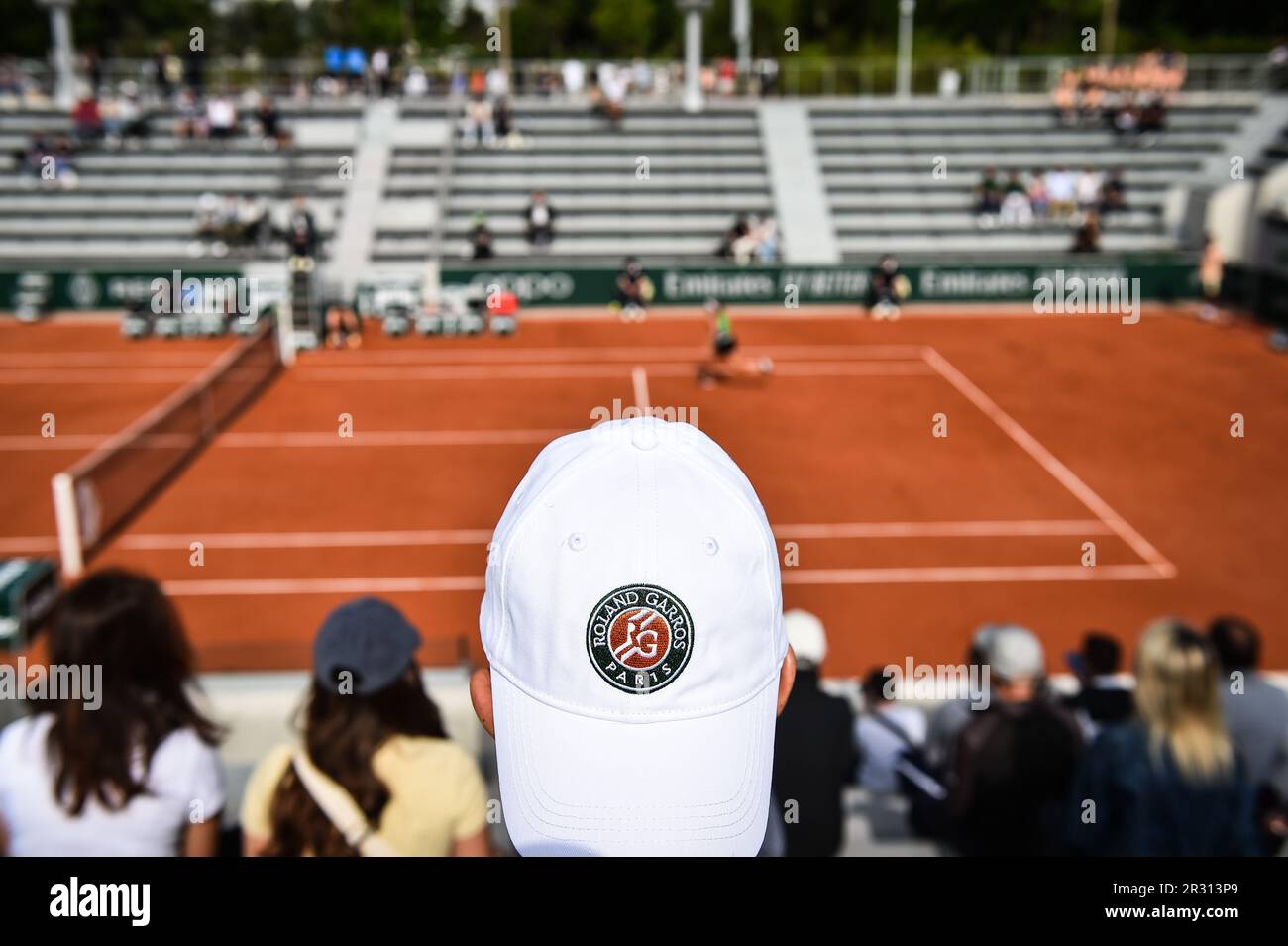 Ilustración durante Roland-Garros 2023, torneo de tenis Grand Slam, Previews el 22 de mayo de 2023 en el estadio Roland-Garros en París, Francia - Foto: Matthieu Mirville/DPPI/LiveMedia Foto de stock