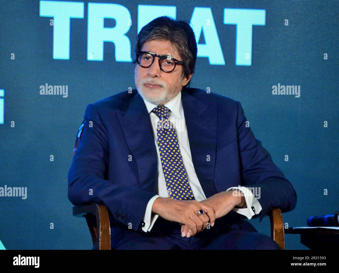 Amitabh Bachchan, actor indio, productor de cine, presentador de televisión, Embajador de Buena Voluntad, Mumbai, India, 12 de mayo de 2017 Foto de stock