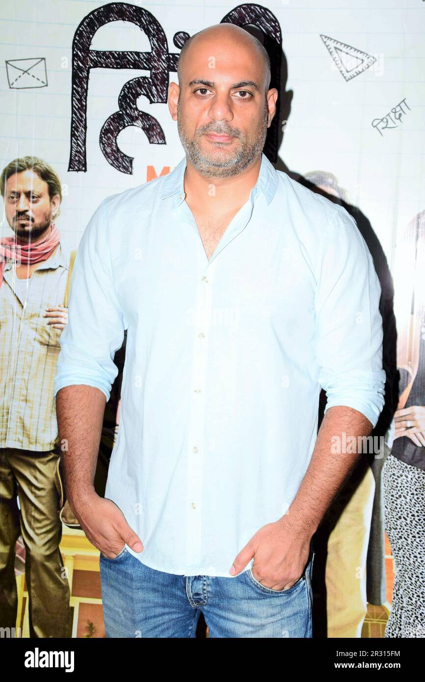 Saket Chaudhary, guionista indio, director indio, Hindi Medium, lanzamiento de la película, Mumbai, India, 15 de mayo de 2017 Foto de stock