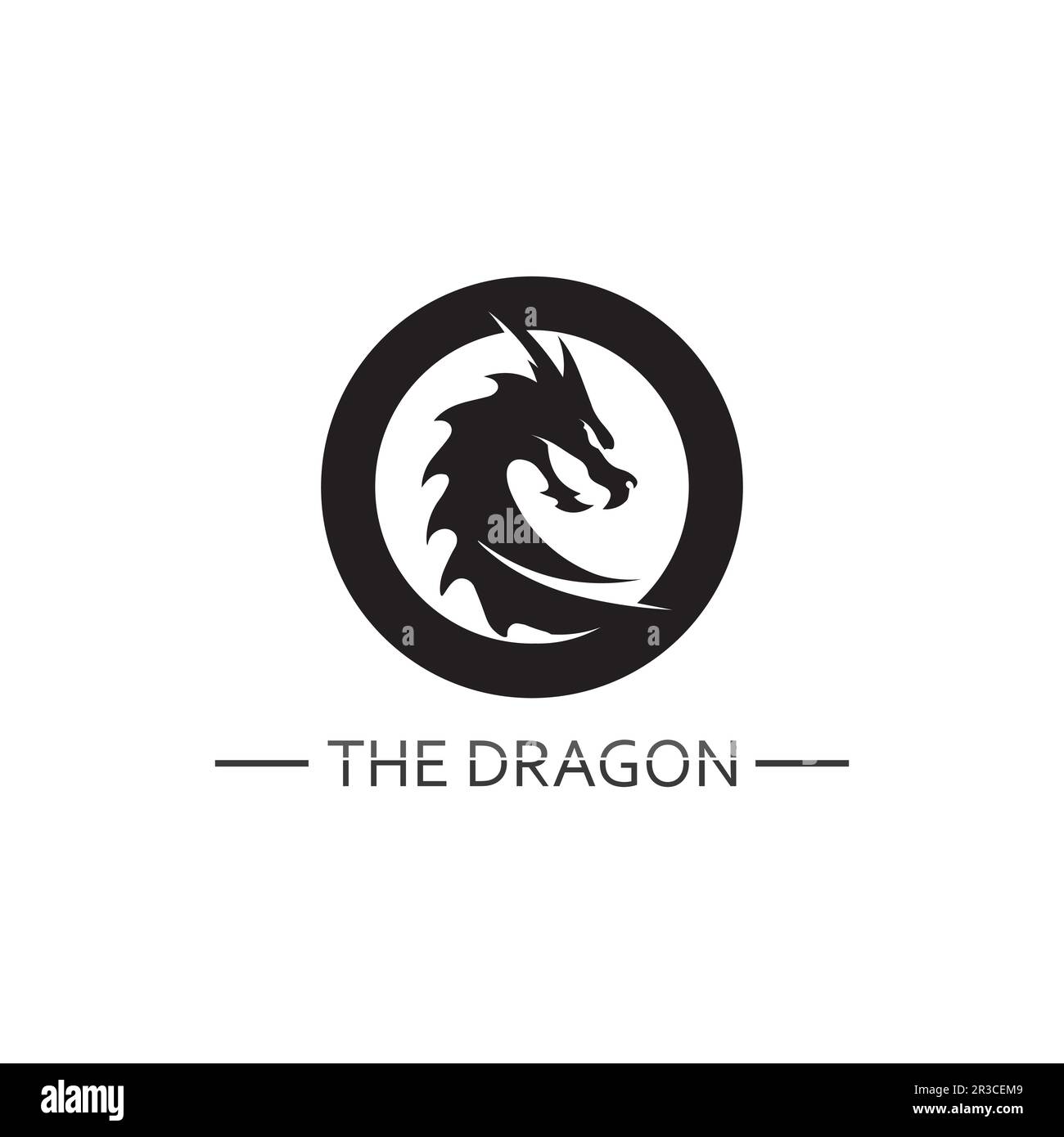 Plantilla de logo de dragón