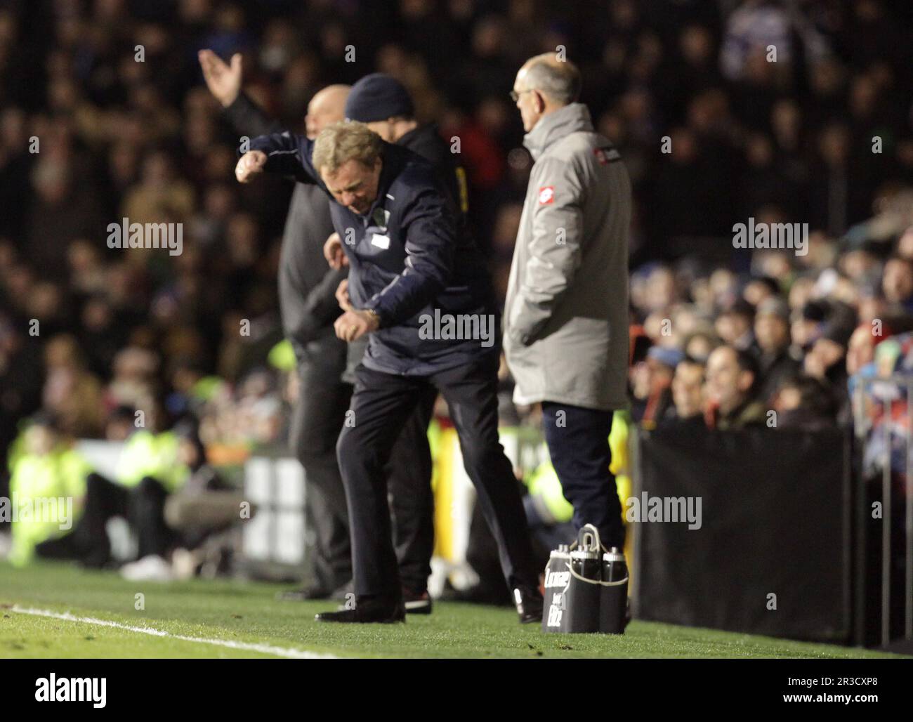 El manager de los Queens Park Rangers, Harry Rednapp, muestra su frustración. Fulham venció a QPR 3:2Fulham 01/04/13 Fulham V QPR 01/04/13 La Premier League Foto: Foto de stock