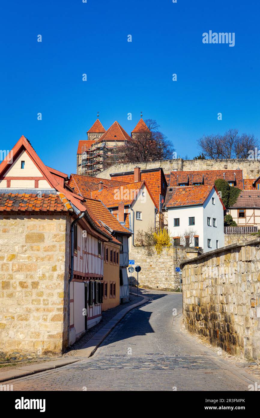 Impresiones de la ciudad patrimonio de la humanidad Quedlinburg am Harz casco antiguo histórico Foto de stock