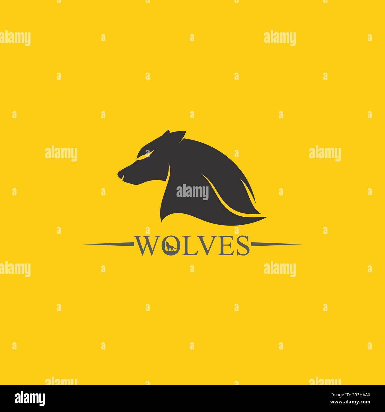 logotipo de lobos, zorro, cabeza de lobo, vetor animal y diseño de logotipo salvaje rugido perro ilustración, abstracto para el juego logotipo símbolo cabeza animal Ilustración del Vector