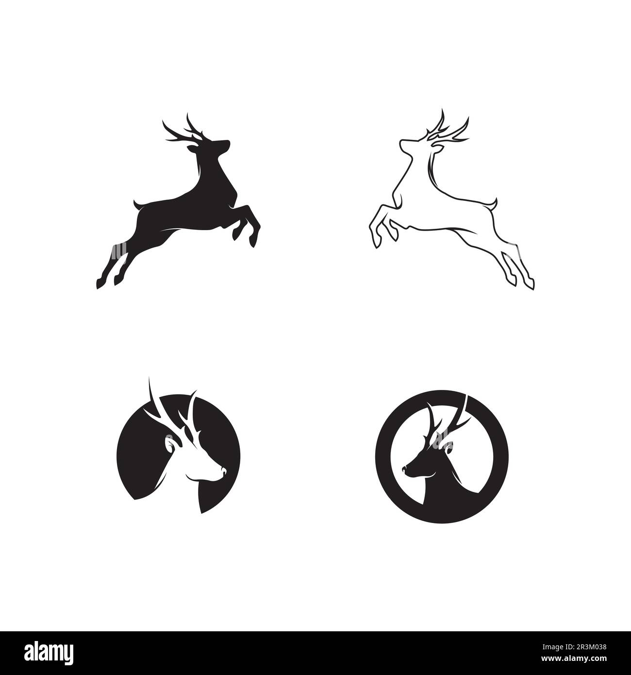 logotipo de ciervo animal y mamífero diseño y vector gráfico Ilustración del Vector