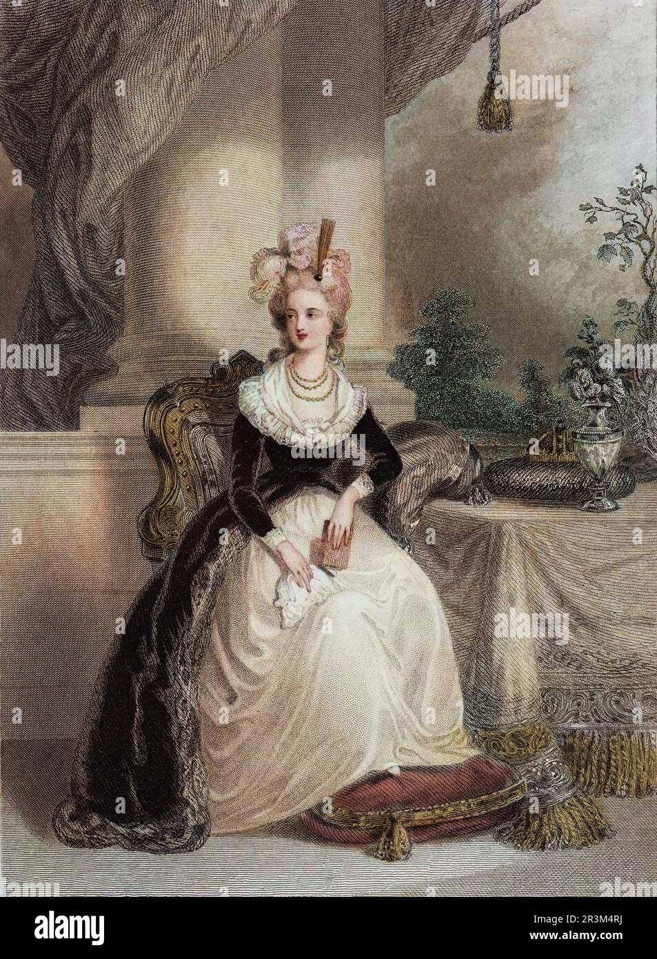 Retrato de María Antonieta (1755-1793), reine de France. Foto de stock