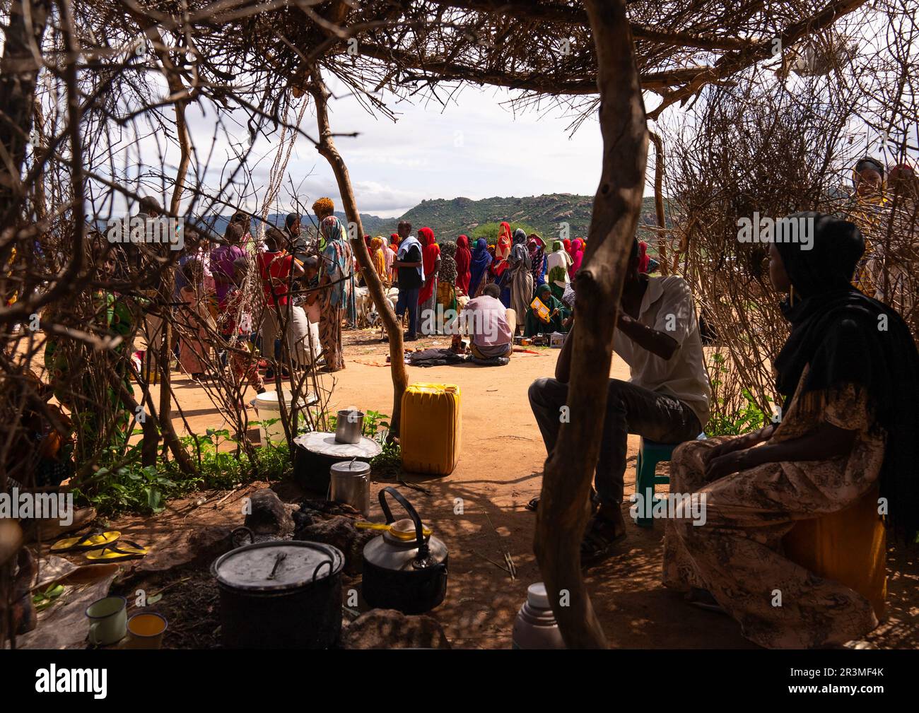 Campo de refugiados de somalíes, Oromia, Babile, Etiopía Foto de stock