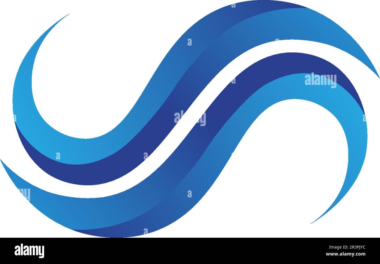 Las olas beach logotipo plantillas de iconos y símbolos app Ilustración del Vector