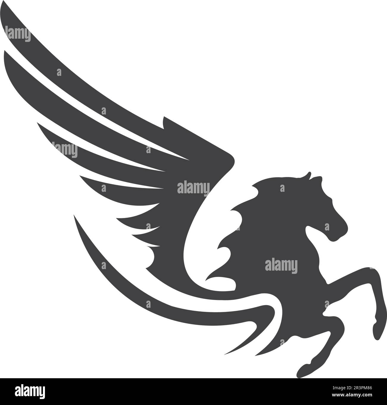 Pegasus Vector Logo plantilla ilustración vectorial Imagen Vector de ...