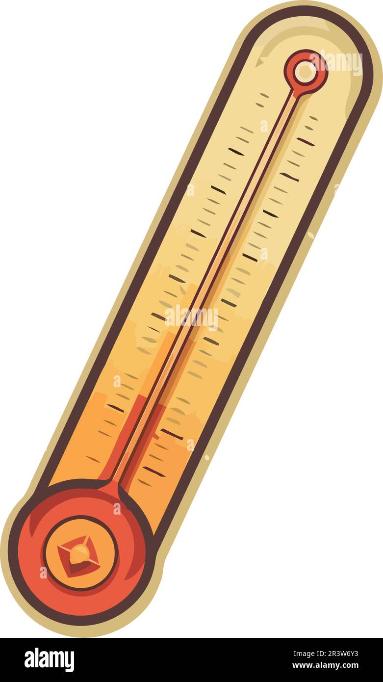 El medidor de temperatura mide el calor Imagen Vector de stock - Alamy