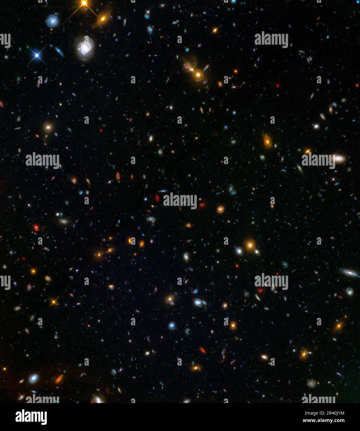 Galaxy cluster Abell 370 de campo paralelo. Foto de stock