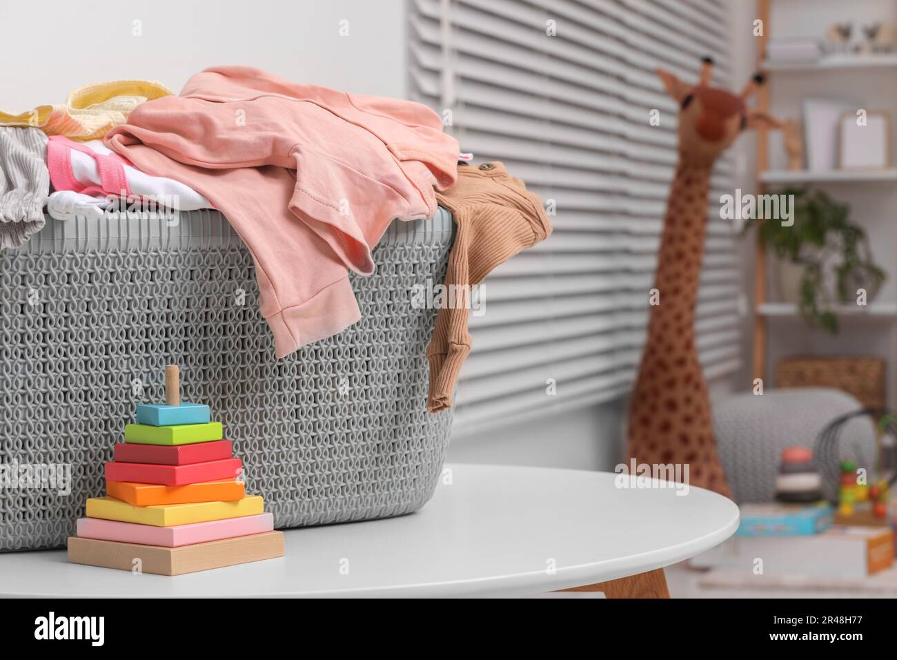 Cesta de lavandería para bebé, plegable, para habitación de niños